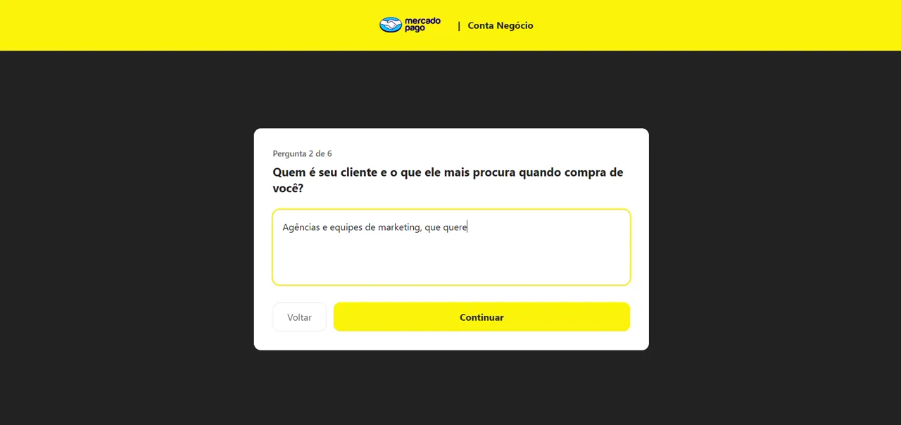 Mercado Pago — Conta Negócio
